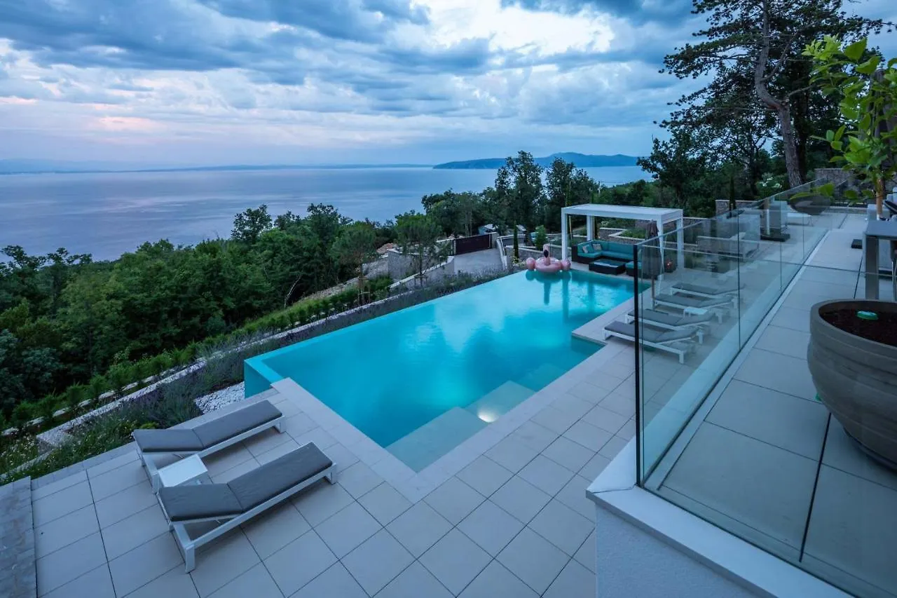 Stunning Kvarner Villa 5 Bedrooms Villa Aura Caesar Stunning Sea Views Private Pool Opatija Medveja Horvátország