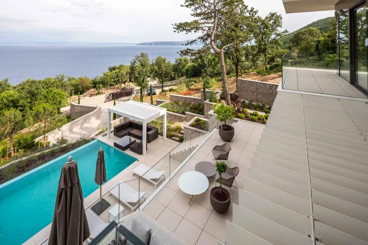 Stunning Kvarner Villa 5 Bedrooms Villa Aura Caesar Stunning Sea Views Private Pool Opatija Medveja 0*,  Horvátország